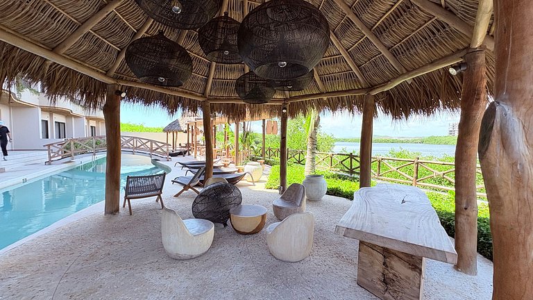 Departamento boutique con diseño Tulum en Marina Mazatlán