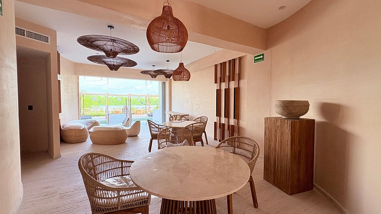 Departamento boutique con diseño Tulum en Marina Mazatlán
