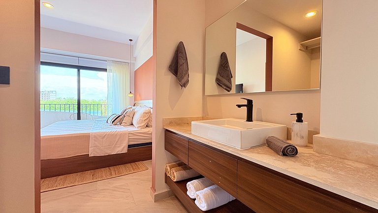 Departamento boutique con diseño Tulum en Marina Mazatlán