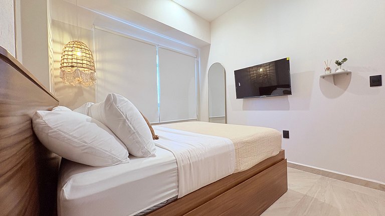 Departamento boutique con diseño Tulum en Marina Mazatlán