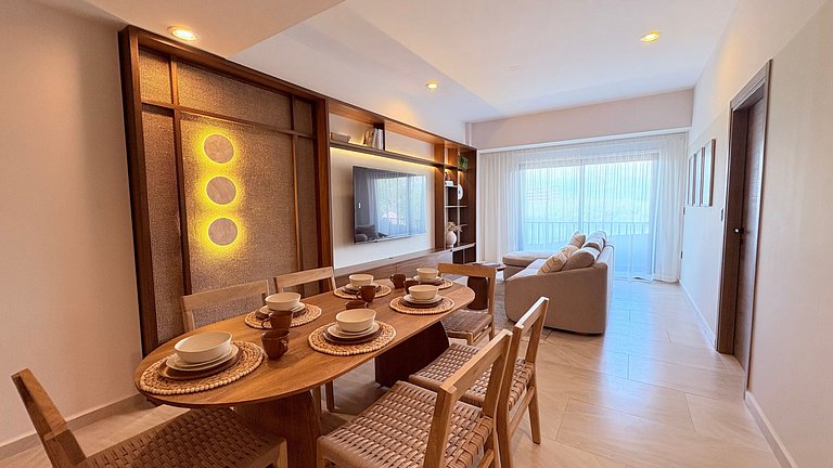 Departamento boutique con diseño Tulum en Marina Mazatlán