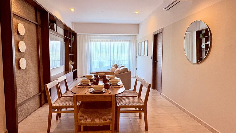 Departamento boutique con diseño Tulum en Marina Mazatlán