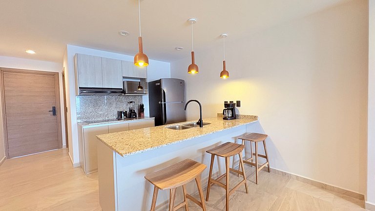 Departamento boutique con diseño Tulum en Marina Mazatlán