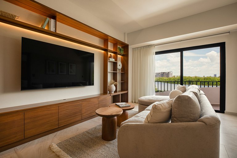 Departamento boutique con diseño Tulum en Marina Mazatlán