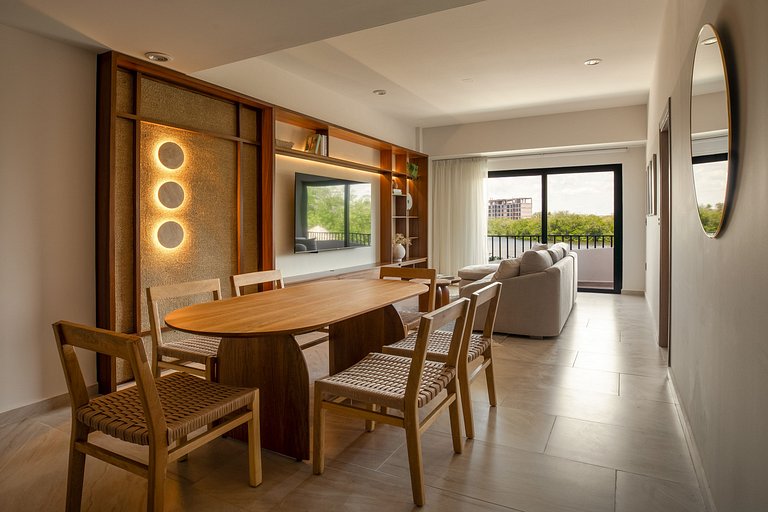 Departamento boutique con diseño Tulum en Marina Mazatlán