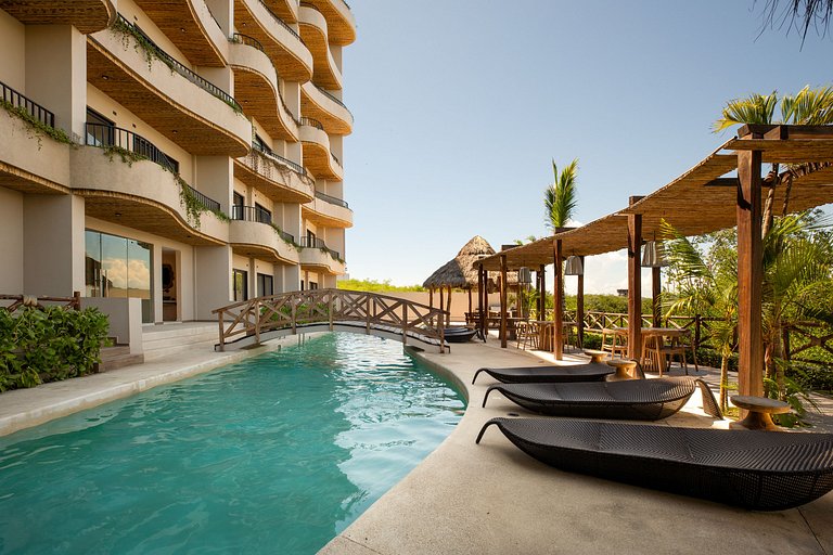 Departamento boutique con diseño Tulum en Marina Mazatlán